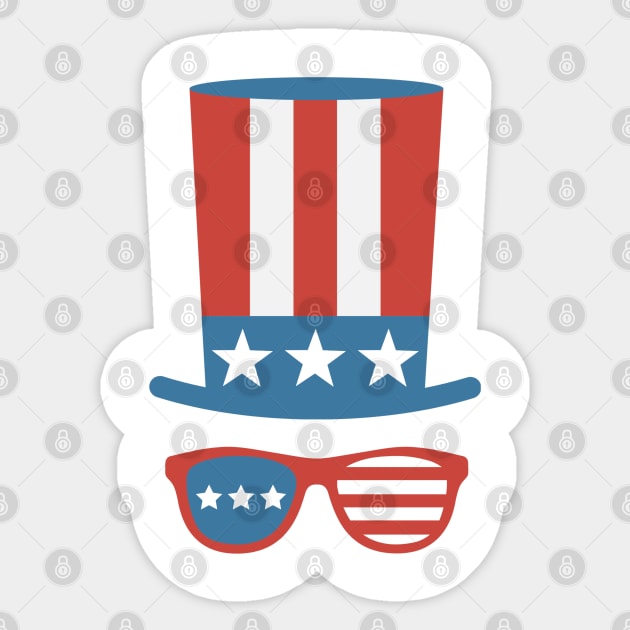 4th of July Uncle Sam Sticker by DesignsbyZazz